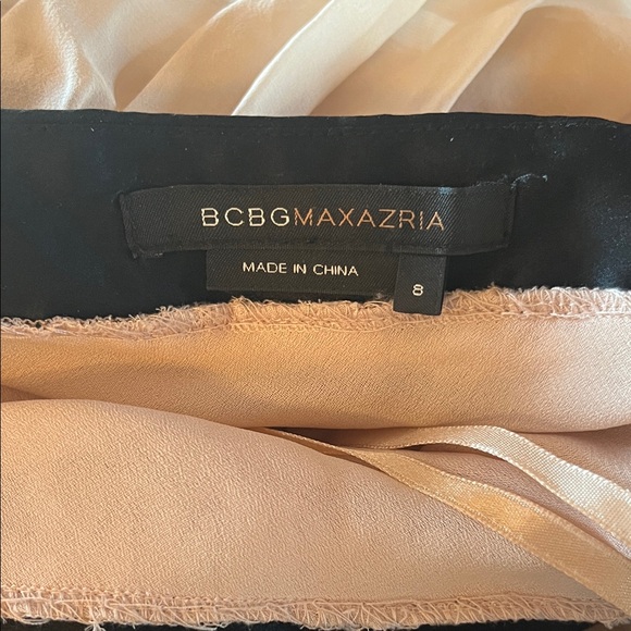 BCBG Max Azria Silk-Contrast Midi Dress EUC - Picture 9 of 11